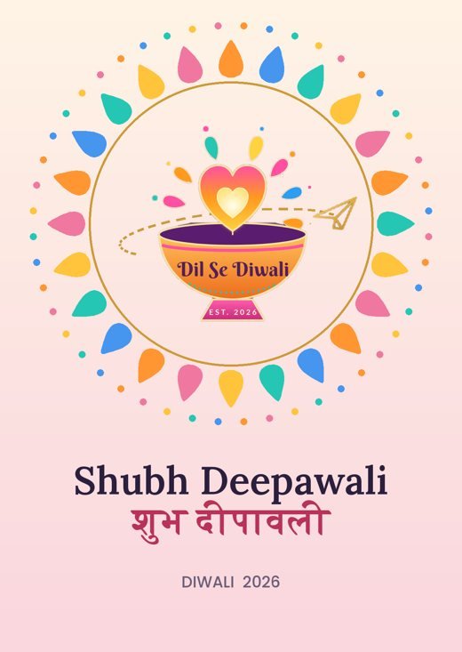 Rangoli card with the Dil Se Diwali logo and Shubh Deepawali